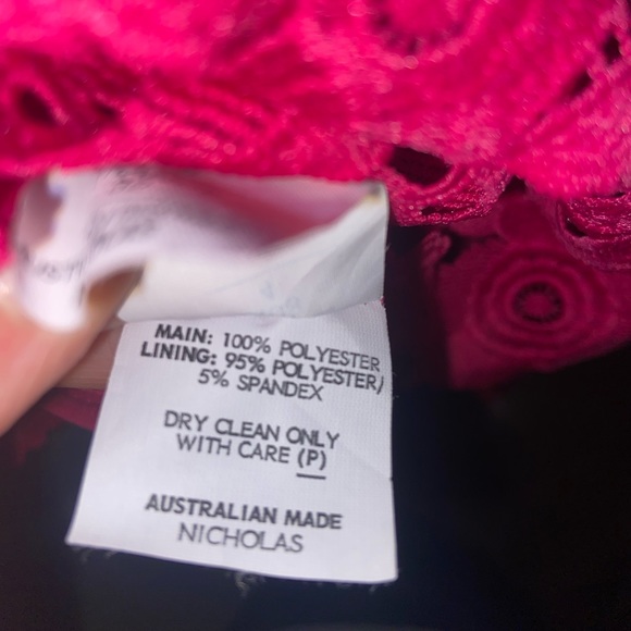 Nicholas Pink Azalia Lace Midi Dress | Size 0 - Picture 8 of 8